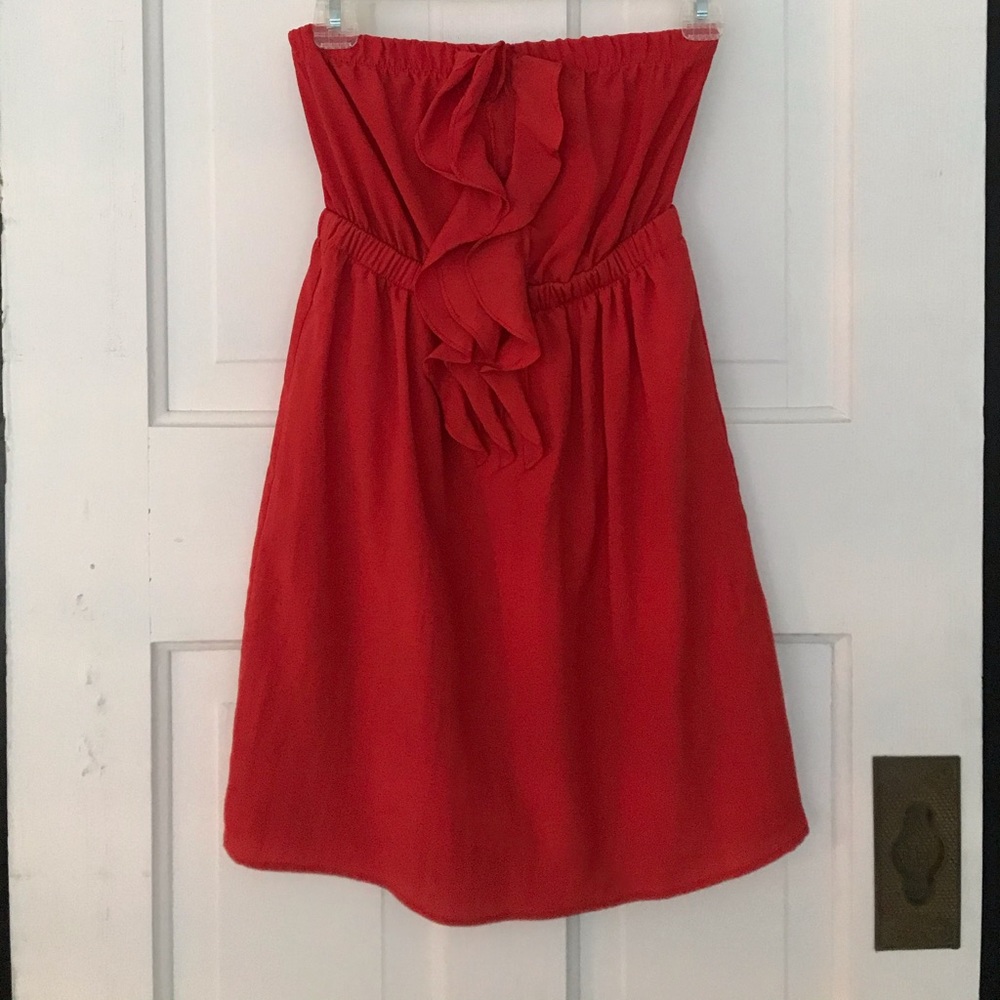 Strapless mini dress